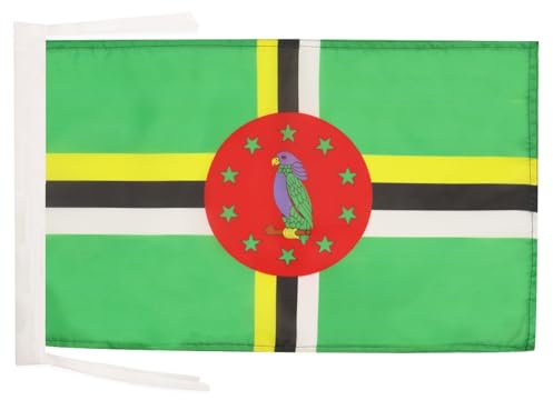 AZ FLAG - Flagge Dominica - 45x30 cm Mit Kordel - Commonwealth Dominica Fahne 30 x 45 cm - Flaggen