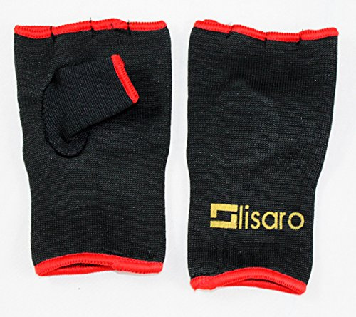 LISARO Schlupfbandagen mit Daumenschutz – Elastische Innenhan, Boxen Elastisch Innenhandschuhe MMA Boxbandagen Handschuhe mit Daumen ohne Polsterung
