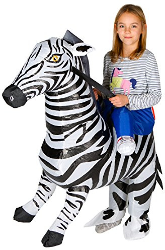 Bodysocks® Aufblasbares Zebra Kostüm für Kinder