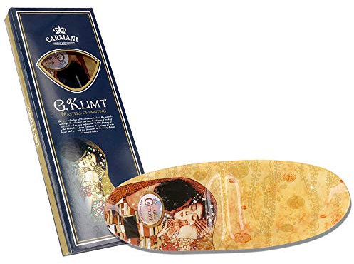 CARMANI - Snackteller aus Glas mit Klimt-Malerei