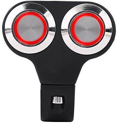 7 / 8inch 22mm Lenkerschalter Motorrad, Universal Motorrad Lenker On/Off Grip Schalter Bremse Nebelscheinwerfer Griff Self-Return/Manual-Return-Schalter(B: Typ mit manueller Rückgabe) Zubehör Für