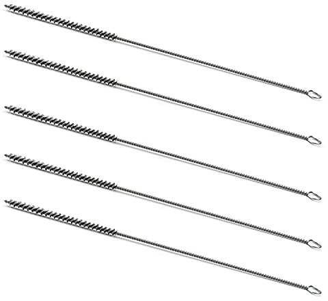 Utoolmart Steel Wire Cleaning Brush, Spiral Power Tube Brush, Steel Wire Tube Brush Cleaning Tool, Tube Bottle Brush, 0.2-inch Diameter 12-inch Length, 5pcs