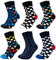Occulto BUNTE SOCKEN für HERREN (6 PAAR) aus BAUMWOLLE in verschiedenen MUSTERN, bunte HERRENSOCKEN BUSINESS SOCKEN, RINGELSOCKEN 6 Paar | Dots 39-42