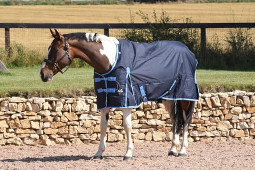 Jump Equestrian No Fill Turnout Horse Rug Waterproof Turnout Horse Rug 600D Navy (6'6'')