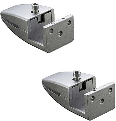 Lyxtiorn 2 Stück Bildschirm-Trennklemmen, Büro-Schreibtisch-Trenner, Sichtschutz, Clip, Halter, mattierte Acryl-Halterung für Call-Centers, Büros (seitliche Klemmhalterung)