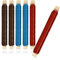 com-four® 6X Blumenwickeldraht-Set, Bindedraht braun, rot und blau lackiert, auf Holzstab gewickelt, 600 g (Farbe - 06 Stück)
