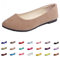 Hwalleum Women's Ballet Flats, Womens Simple Casual Flat Shoes Solid Color Pumps Ladies Girls Dolly Ballet Ballerina Work Smart Office Formal Comfort Pointed Toe Slip On Flats Shoes Khaki