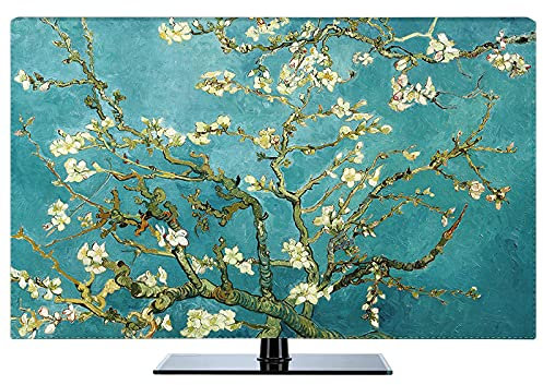 TV Cover Cover Sun Protection Computer Monitor Protector for Wall Hanging Desktop Curved Type Screen Soft Fabric Craft Tv cover (Color : P, Specification : 49 inch)