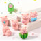 Norhogo 7 Stück Glücksschweinchen Figuren Schweinchen Rosa Pig kleine Tier Ornament deko, für DIY Handwerk, Kuchen Dekoration,Kind Geburtstag Party Miniatur-Fee-Gartendekoration