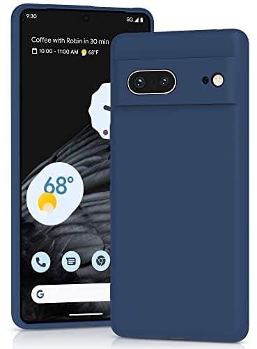 YATWIN Silicone Case for Google Pixel 7 5G, Soft-Touch, Shockproof, DustProof, Antiskid Full Body Armour Phone Cover for Google Pixel 7 5G - Dark Blue