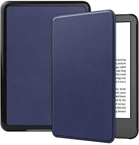 Case2go - Hülle kompatibel mit Amazon Kindle 11 (2022) - TPU Case - Sleepcover - Dunkelblau