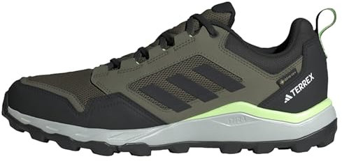 Adidas Herren Tracerocker 2.0 Gore-TEX Trail Running Shoes, Olive Strata/Core Black/Green Spark, 42 2/3 EU