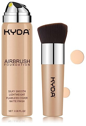 KYDA AirBrush Foundation Spray, Flawless Full Coverage Foundation Makeup, Smooth Creamy Finish, Durable Lightweight Breathable Foundation for Mature Skin-#120 Classic Ivory