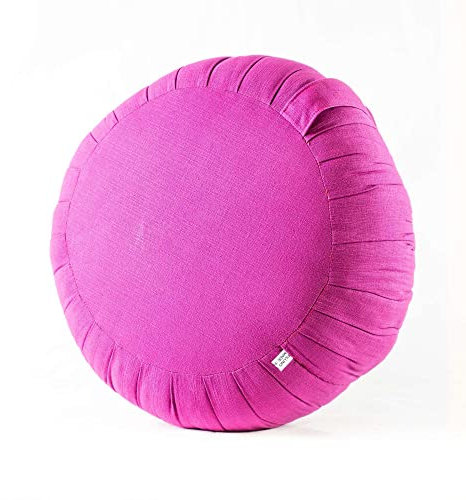 Aga's Own Zafu Meditationskissen – Premium Yoga-Kissen, Vielseitiger Bodensitz und Knieschutz, Authentisches Meditationszubehör, Organische Thai-Kapok (Pink)