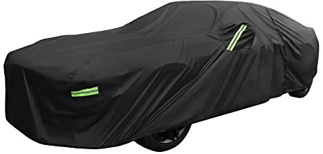 QUARKZMAN für Ford für Mustang GT/Bullitt Auto Abdeckung mit Reißverschluss Schwarz