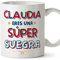 MUGFFINS Tazas Personalizadas para SUEGRA - En Español - Eres Súper - 11 oz / 330 ml - Regalo personalizable original y divertido