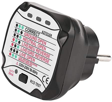 BSIDE AST01 Testeur de Prise électrique Automatique Détecteur de Prise Détecteur de Disjoncteur Numérique (Norme européenne 220V)