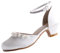 EIGHT KM Scarpe Mary Jane con Tacco Alto da Ragazza Principessa per Matrimonio e Festa EKM7033 Seta Liscia Lucida perlacea Avorio Taglia EU 27