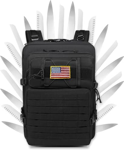 XINTREY Tactical Chef Knife Backpack Professional Knife Carrying Bag Travel Organizer Case with 30+ Pockets for Culinary Tools