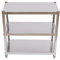 KEESUNG Estantería de 3 estantes de acero inoxidable para gastro, para cargas pesadas, para cocina, salón, 80 x 80 x 40 cm