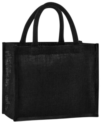 Natural Starched Jute Midi Bag Einkaufstasche