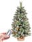 Yorbay Mini Albero di Natale con Illuminazione a LED, 70 cm, con Punta Dell'albero a Stella e Pigne in Vero Pino, Decorazione Natalizia, Avvento (70 cm con Telecomando)