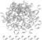 PATIKIL Fishing Spinner Clevis 6mm/0.24, 100Pcs Easy Spin U-Shaped Brass Links for Lure Fishing Spoon Spinnerbait Inline Parts Accessory, Silver Tone