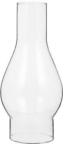 Alipis Vintage Kerosene Oil Lamp Chimney Shade, Clear Glass, Windproof Design, Easy Installation, Emergency Lighting for Home Use, Fits 35mm Oil Lamps, 7.6 X 16.5 Cm