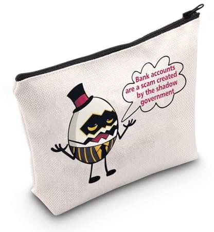 Demo Egg Boi Make-up-Tasche für Ei-Boi-Liebhaber, Geschenke für Sir Pentious und Egg Boi, Geschenke, Ei, Jungen, Reißverschluss, Ei, Boi Merch, Bank UK