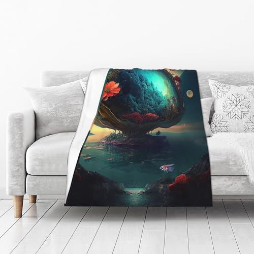 hihihihihihihihi Dreamy Islands Decke – Dreamy Islands Design, weiche und gemütliche Bettwäsche für Erwachsene und Kinder, entdecken Sie die verträumte Schönheit der Inseln, eine einzigartige