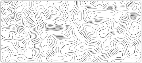 White Gaming Mouse Pad – 90 x 40 cm Nature Rubber Gaming and Office Mouse Pad – Black and White Topographic Design – Non-Slip Base – Water-Resistant – Large Desk Mat