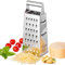 CHEFZOCO Rallador de Acero Inoxidable 4 caras cocina, Rallador de caja, Rallador de queso, Rallador multiusos, Rallador de cuatro lados, Rallador de cocina, Rallador de verduras, Acero inoxidable