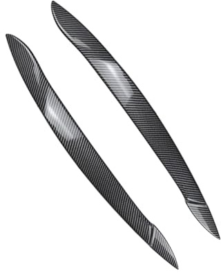 Kacepar Scheinwerfer-Augendeckel, Autoscheinwerfer-Augenbrauen, Karbonfaser-Optik, Augenbrauenabdeckungen, Augenlider, kompatibel mit BMW X5 E70 2008–2013 nach Juni 2008