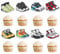 Blumomon 32pcs Sneakers Cupcake Toppers Birthday Cake Decoration Select Shoe Theme Party Baby Shower Decoration Birthday Party Supplies