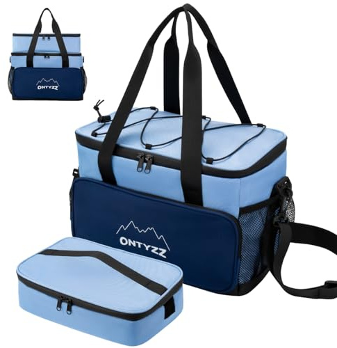 Kühltaschen Set 16L+5L Lunchtasche Damen Picknicktaschen Herren Auslaufsicher Wasserdicht Isoliertasche mit Wasserdichtem Reißverschluss für Arbeit Reisen Büro