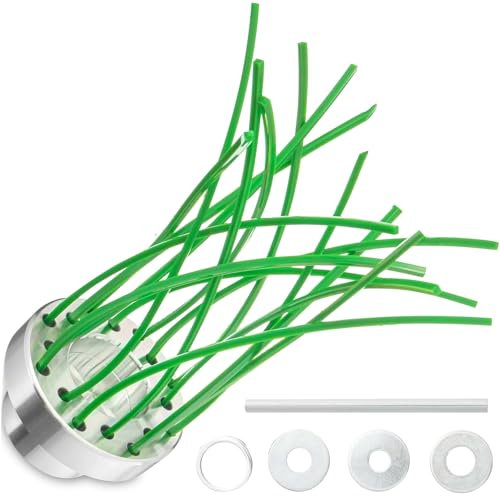 2in1 Unkrautbürste Freischneider [Mähen & Pflaster reinigen | inkl. 32m Faden] Wildkrautbürste für Motorsense Zubehör | Fugenbürste Unkraut | Trimmerkopf