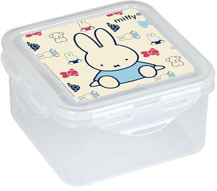 Safta MIFFY BUDDY Lunchbox, Lunchbox, Lebensmitteltasche, Qualität und maximale Beständigkeit, 13 x 13 x 7,5 cm, Pastellbeige, M, Casual