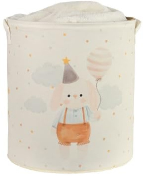 PH S074 Haeschen Waeschekorb & Spielzeugkorb 37x40 cm faltbar, offen - Aufbewahrungskorb Stoff Kinderzimmer & Bad