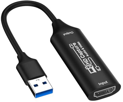 AWJUWHBJ Video Capturing Device With 4K HDTV Input 1080P Output Real Time Compatible Multiple Devices HDTV Input Card