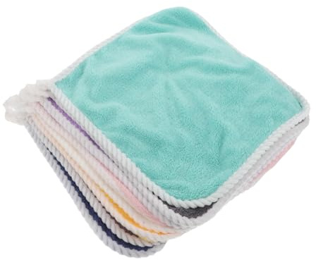 Mikinona 8 Stück Weiche Saugfähige Flanell waschlappen mit Aufhängeschlaufe Kleine Handtücher für Kinderbad Weiche Maschinenwaschbar für Badezimmer und Küche