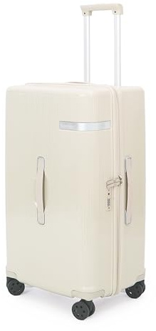 Travelhouse® Sport Trunk Reisekoffer 71 cm 79 L Hartschale TSA Beige | Großer 79-L-Hartschalenkoffer mit TSA-Schloss, 5-Wheel-System, YKK-Reißverschluss, Nassfach und Peach-Skin-Futter.