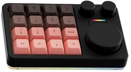 Oxxggkao Piccola tastiera con tre manopole e 16 tasti programmabili per un controllo intuitivo nell'editing di video musicali per più sistemi tastiera USB