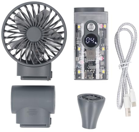 TOPINCN 2 in 1 Small Jet Blower Fan, Cordless Handheld Electric Air Duster Multi Speed Quiet with Energy Fan Technology PC Keyboard Outdoor Indoor Car
