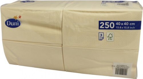 Duni 250 Zelltuch Servietten Champagne 40cm x 40cm