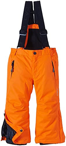 CMP, Salopette Da Sci Con Imbottitura Flat, Arancione (Orange Fluo), 92 cm, Arancione Fluo, 92, Orange Fluo