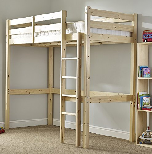 STRICTLY BEDS&BUNKS Icarus High Sleeper Loft Bunk Bed, 2ft 6 Single