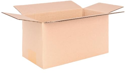 verpacking Faltkartons 240 x 130 x 130 mm Braun (Außenmaß 245 x 135 x 140 mm) KK 22 1-wellig Versandkarton für kleine Waren DHL Päckchen M DPD S GLS S Hermes S Paket kleine Kartons (75 Stück)