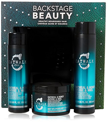 Tigi Limited Edition Oatmeal & Honey Shampoo + Conditioner + Mask für Glanz und seidige Geschmeidigkeit Geschenkset-Vorteilspack (300 ml+250 ml+200 ml)