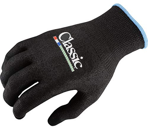 Classic Rope Breathable High Performance Roping Gloves Touchscreen Compatible 6 Pack, Black, Medium