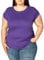 URBAN CLASSICS t-shirt da Donna con Manica Arrotolata, Maglietta a Maniche Corte da Donna in Cotone, Tee Shirt con Scollo Rotondo e Spalle Arrotondate, Colore: Rosso Ciliegia, Taglia: XXL